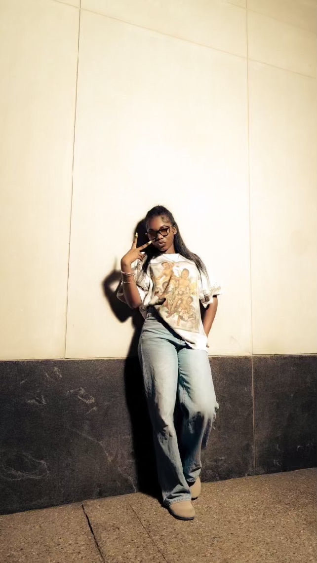 '' OVER SIZED '' Fall Angels Tee